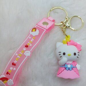 2/$25 Hello Kitty keychai wrist strap lanyard with "The sunshine Unicorn"